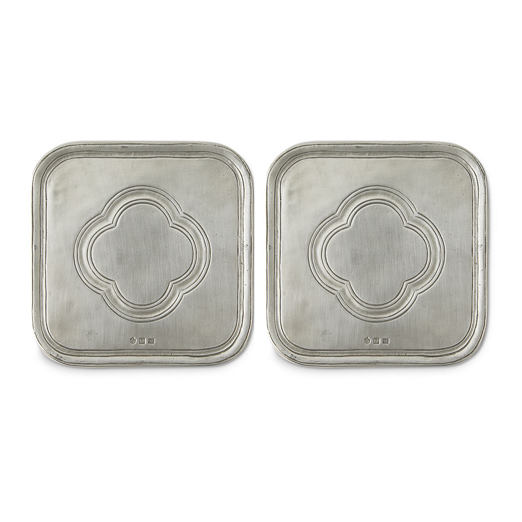 Match Pewter Square Coaster Pair