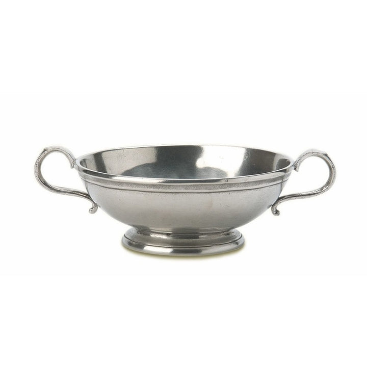 Match Pewter Low Footed Bowl w/ Handles, Small