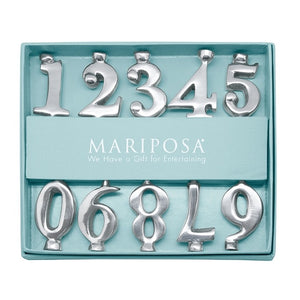 Mariposa Classic Number Candle Holder Set