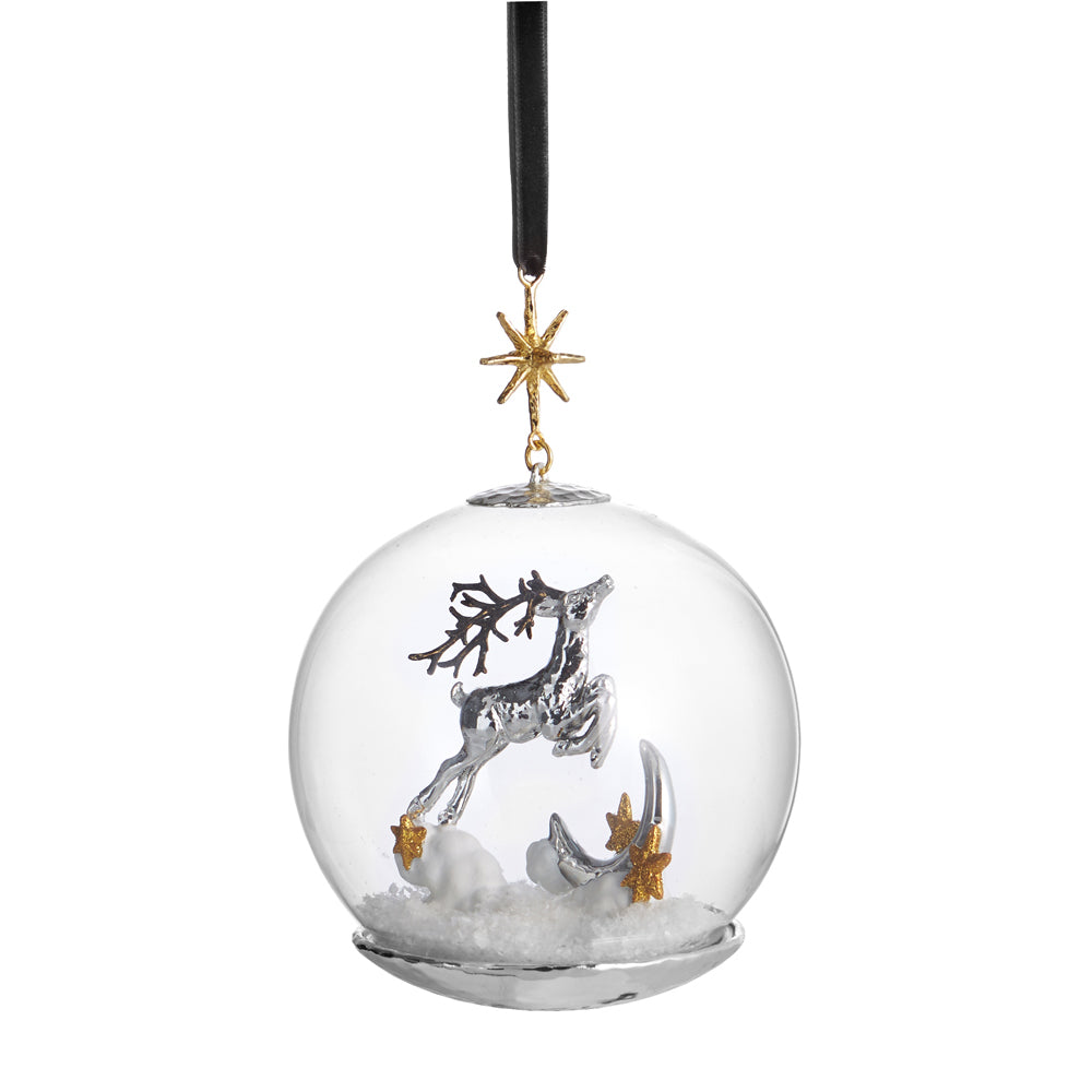 Michael Aram Ornament Reindeer Snow Globe