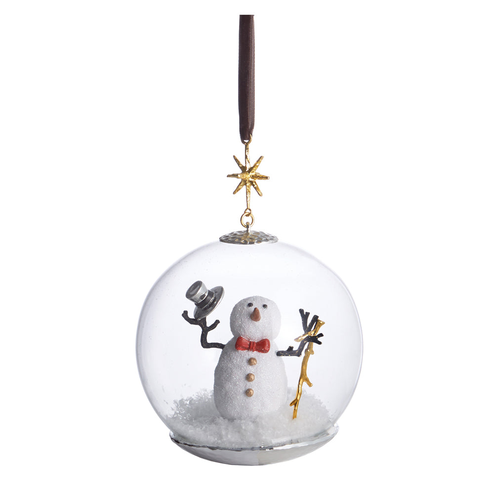 Michael Aram Ornament Snowman Snow Globe