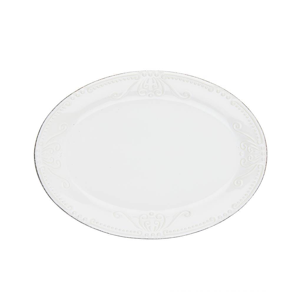 Isabella Pure White Small Oval Platter