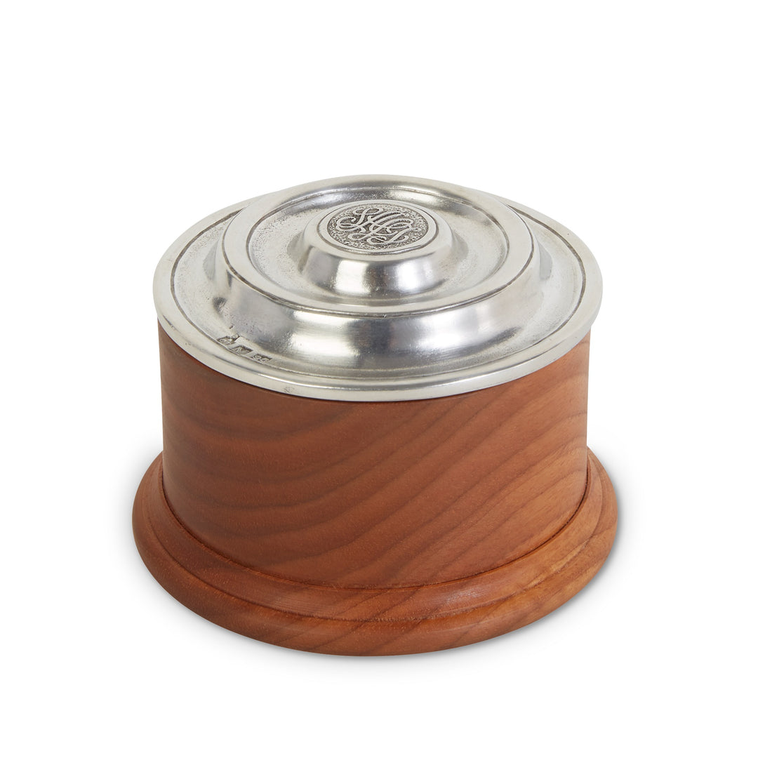 Match Pewter Wooden Salt Cellar