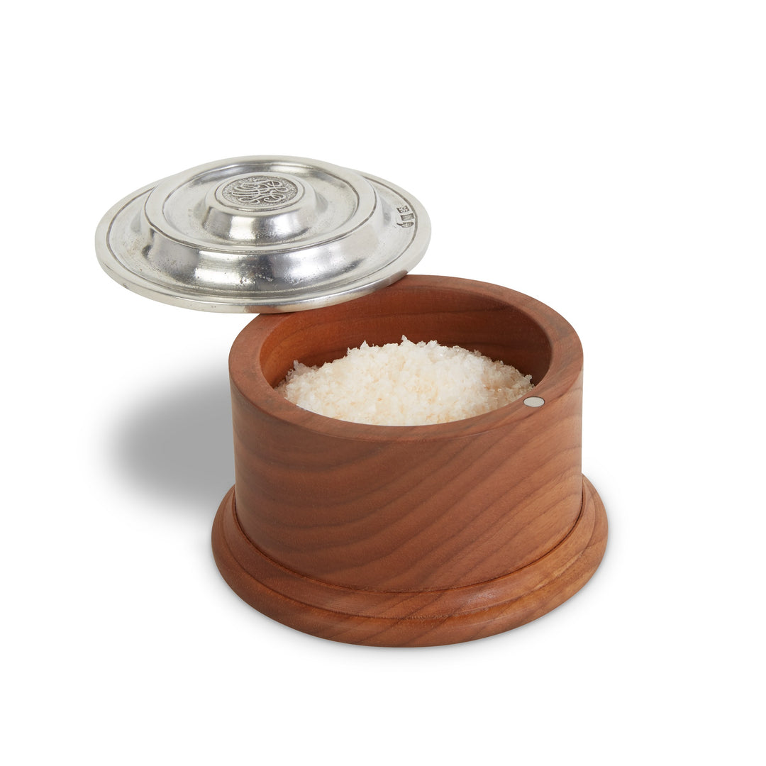 Match Pewter Wooden Salt Cellar