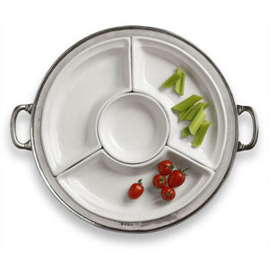 Match Pewter Convivio Round Sectional Platter