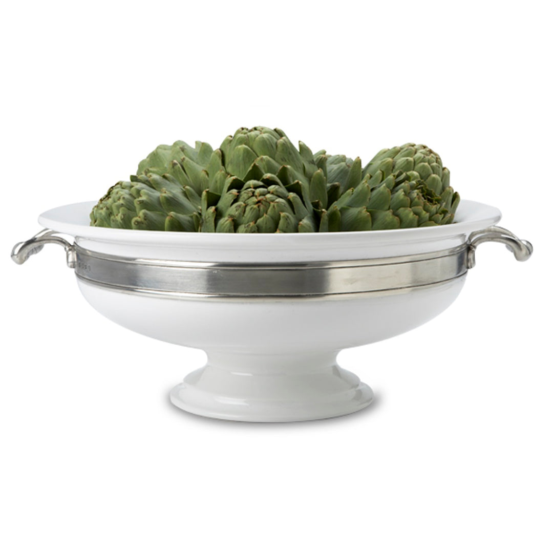 Match Pewter Convivio Round Centerpiece with Handles