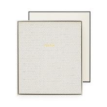 Load image into Gallery viewer, Baby Book in Cream &amp; Black Pindot
