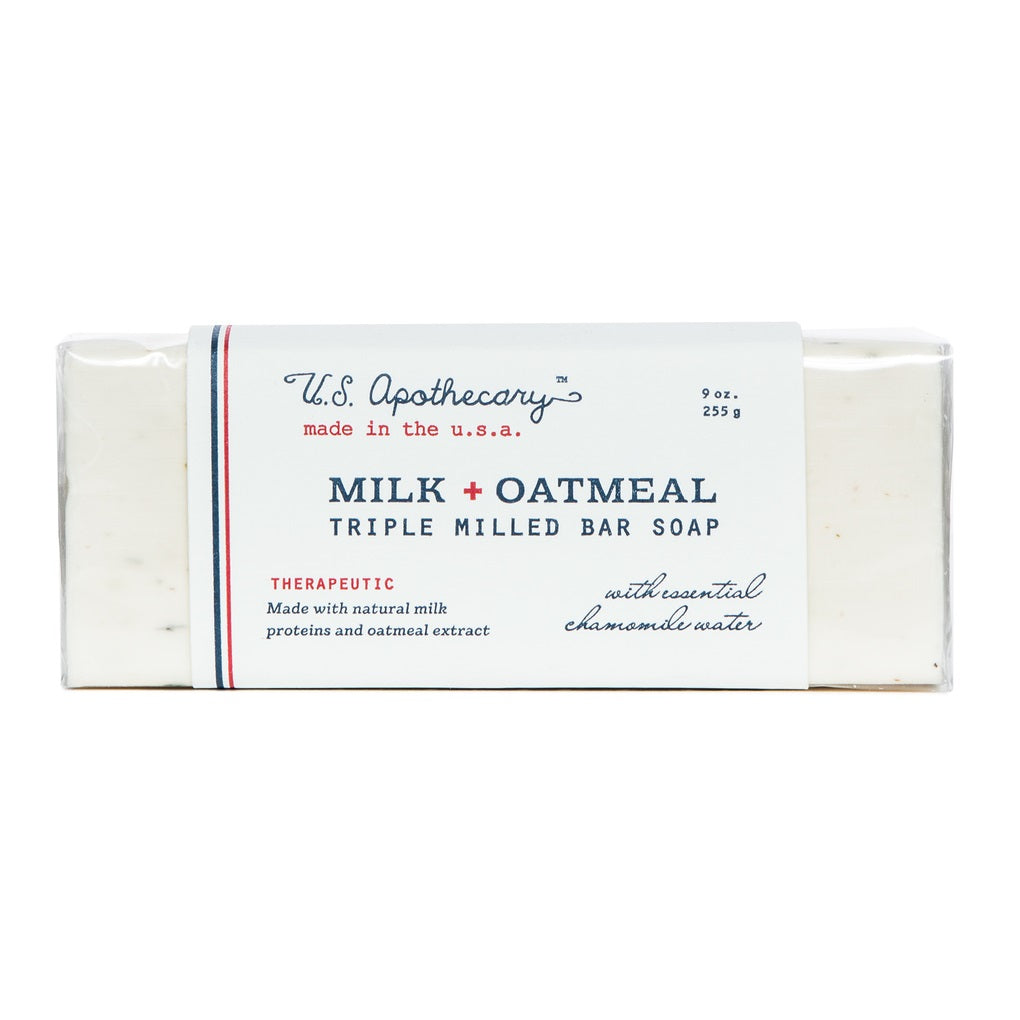 U.S. Apothecary Milk & Oatmeal Triple Milled Bar Soap