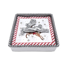 Load image into Gallery viewer, Mariposa Leaping Reindeer Beaded Napkin Box Set
