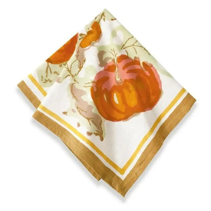 Pumpkin Orange & Mustard Napkin Set/6