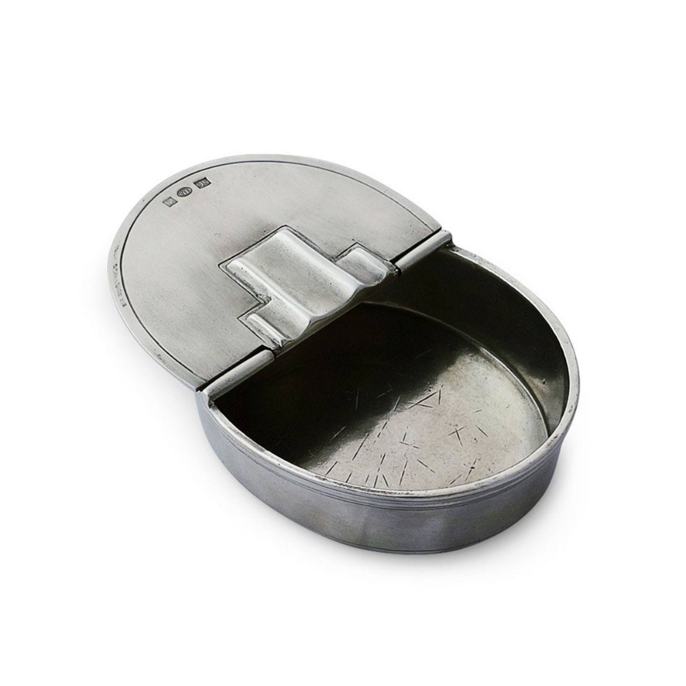 Match Pewter Lidded Cigar Ashtray