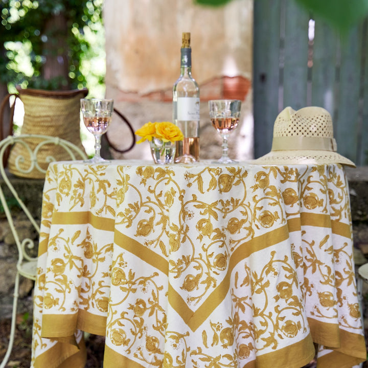 Granada Mustard Tablecloth