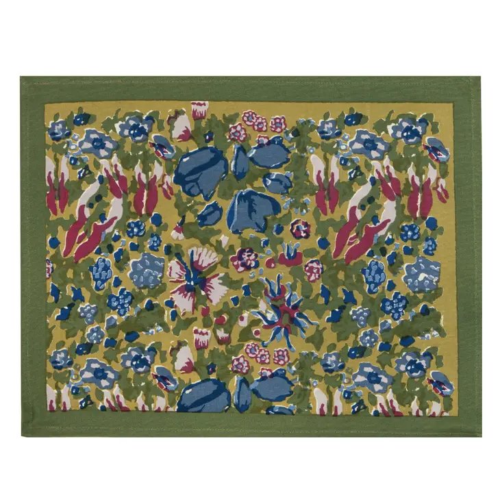 couleur nature jardin blue and vert placemat