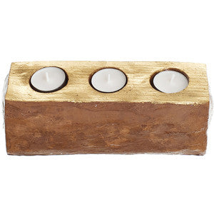 Gold 3 Tea Light Holder