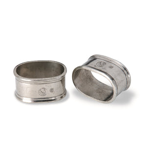 Match Pewter Oval Napkin Ring, Pair