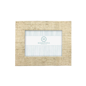 Mariposa Sand Faux Grasscloth Frame