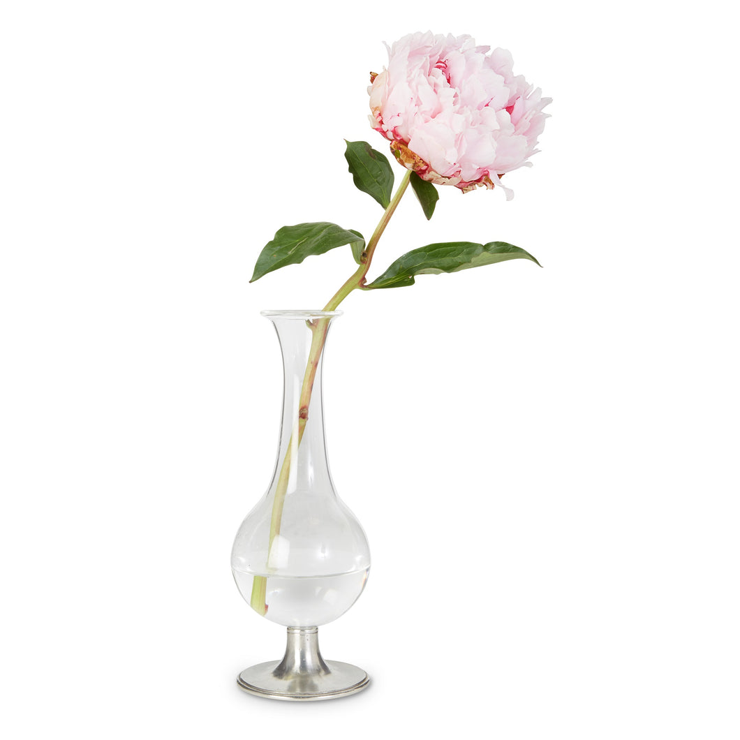 Match Pewter Footed Glass Vase