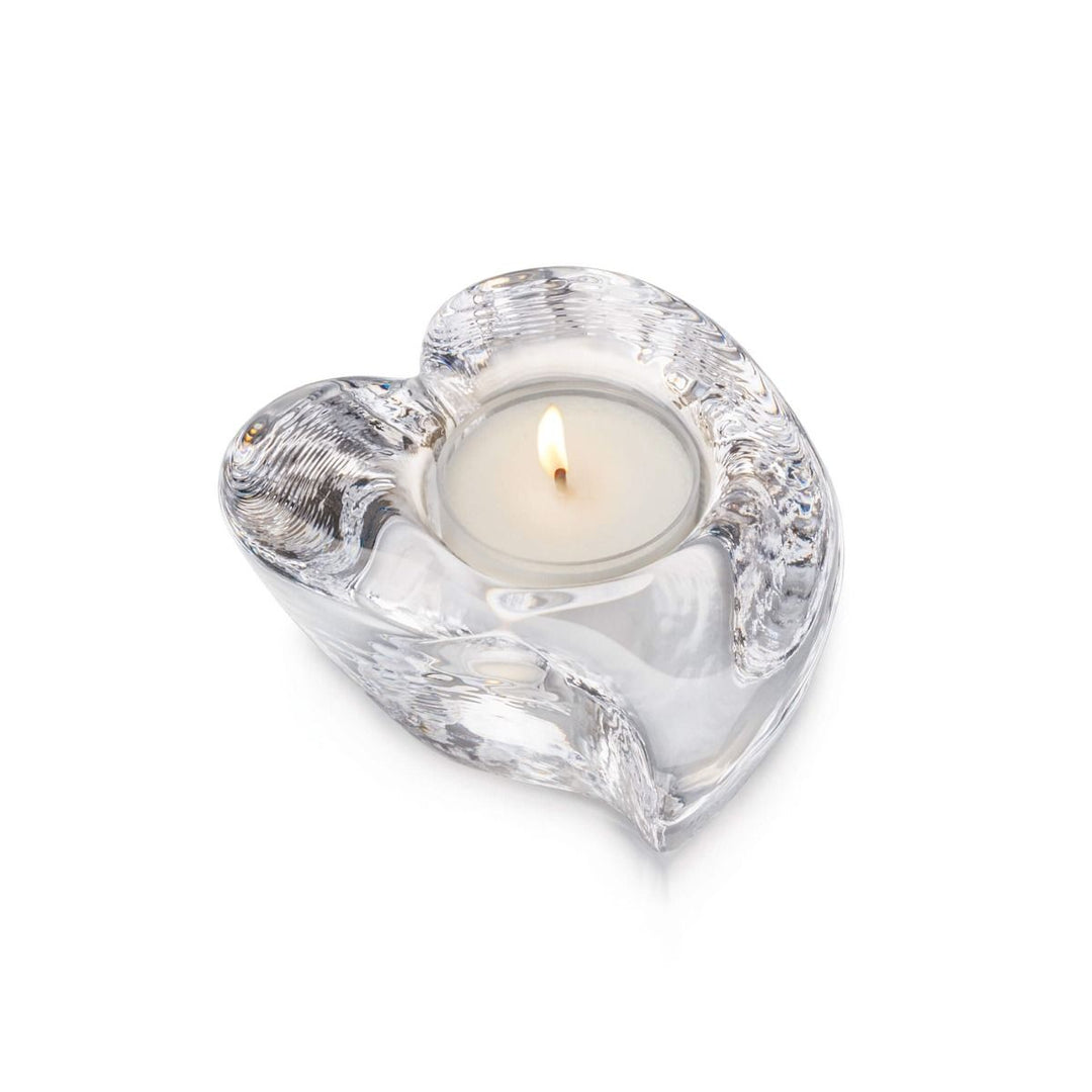 Simon Pearce Twist Heart Tealight in Gift Box