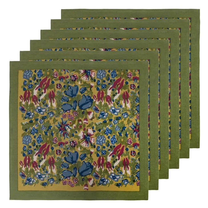 couleur nature jardin blue and vert placemats