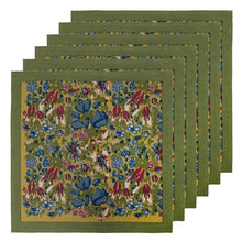 Load image into Gallery viewer, couleur nature jardin blue and vert placemats
