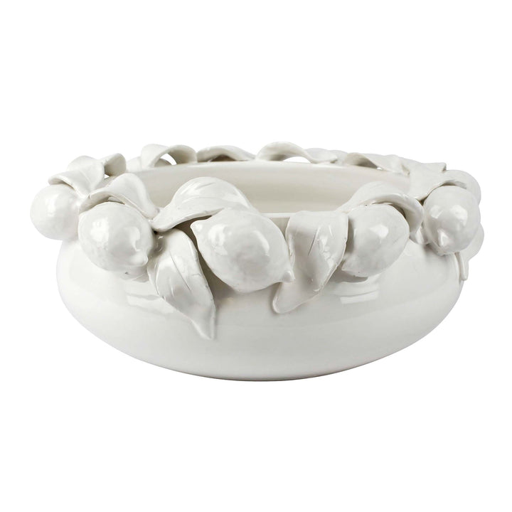 Vietri Limoni White Centerpiece Bowl