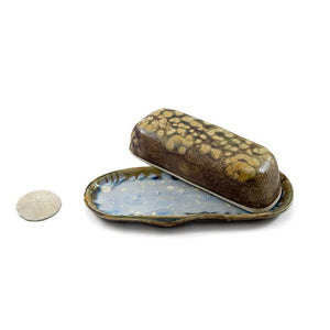 Ae Ceramics Oyster Series Butter Dish in Abalone & Tortoise