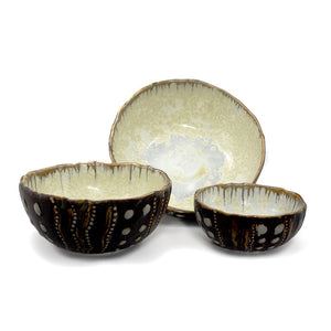 Ae Ceramics Sea Urchin Series Large Bowl in Abalone & Tortoise