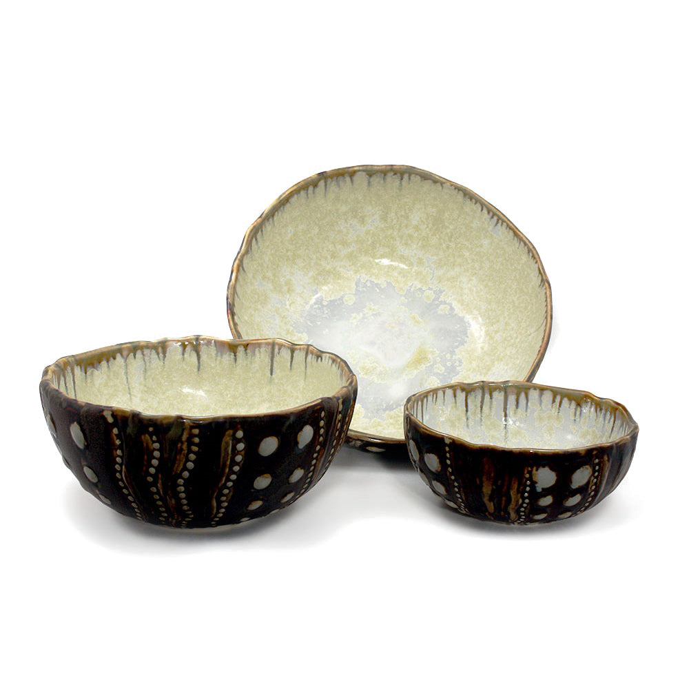 Ae Ceramics Sea Urchin Series Medium Bowl in Abalone & Tortoise
