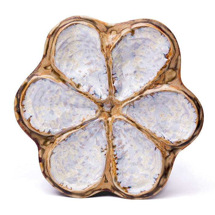 Ae Ceramics Oyster Series Traditional Oyster Platter in Abalone & Tortoise