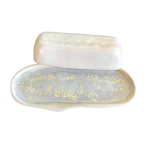 Ae Ceramics Oyster Series Butter Dish in Pearl