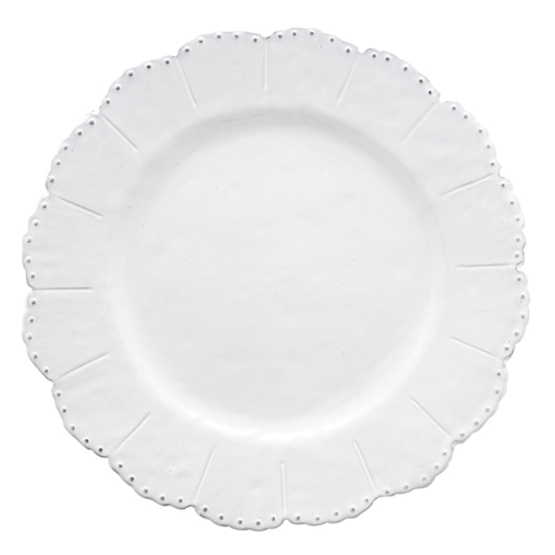 Arte Italica Bella Bianca Beaded Dinner Plate