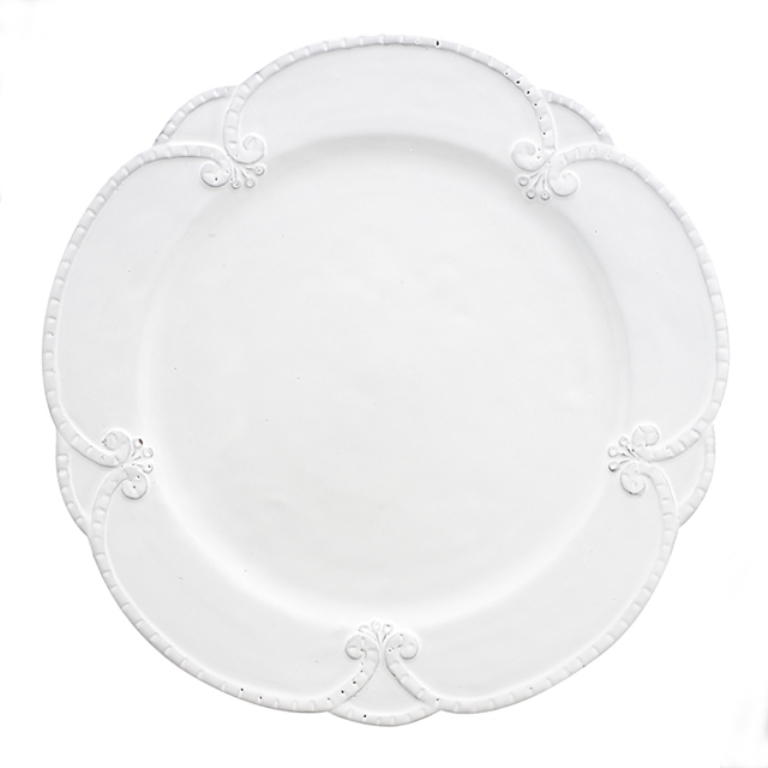 Arte Italica Bella Bianca Rosette Dinner Plate