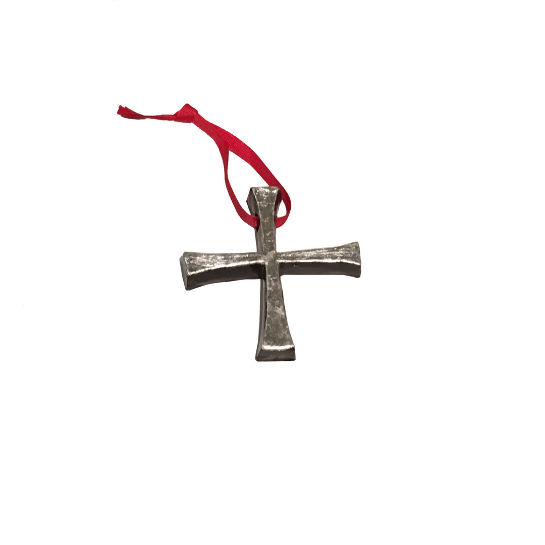 Silver Cross Ornament