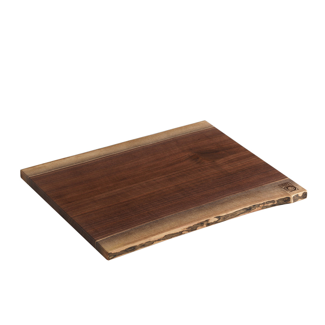 Andrew Pearce Black Walnut Wood Double Live Edge Cutting Board, Large