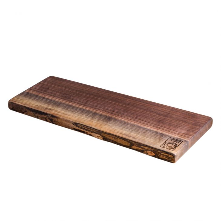 Andrew Pearce Black Walnut Wood Single Live Edge Cutting Board, Medium