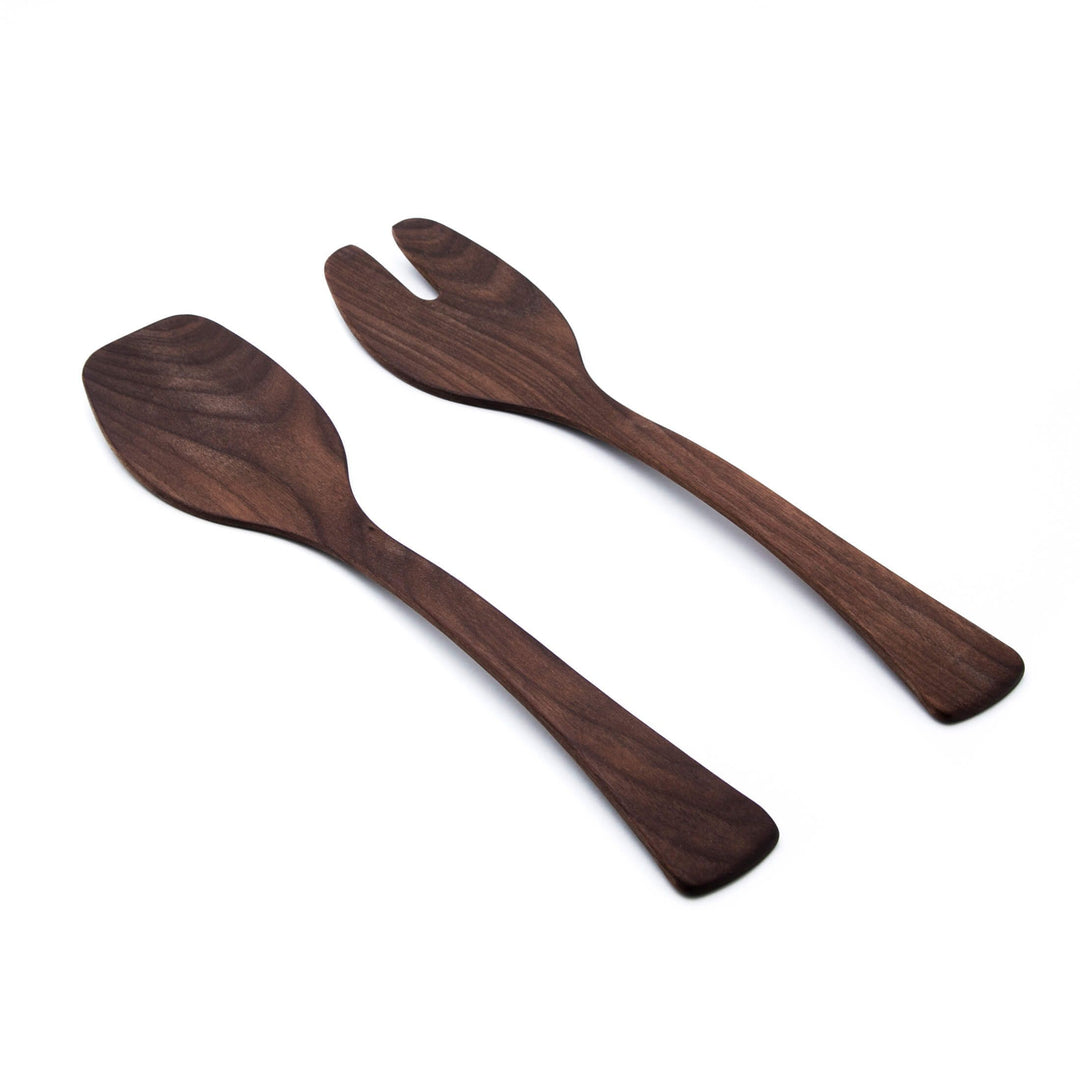 Andrew Pearce Black Walnut Wood Salad Servers, 15"