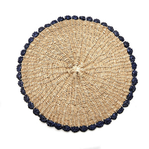 Border Tahitian Placemat in Navy