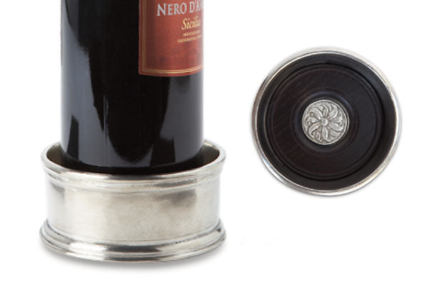 Match Pewter Bottle Coaster w/ Wood Insert