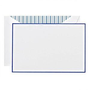 Crane & Co. Navy Bordered on Pearl White Cards