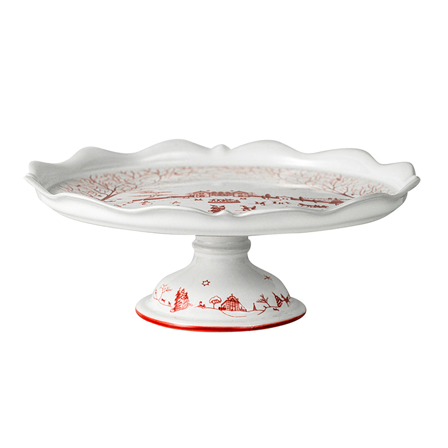 Juliska Country Estate Winter Frolic Ruby Cake Stand