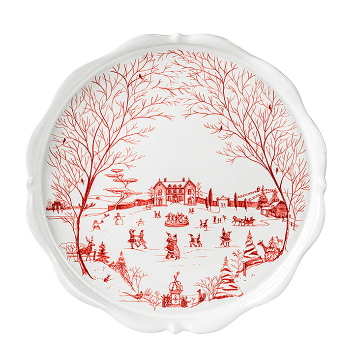 Juliska Country Estate Winter Frolic Ruby Cake Stand