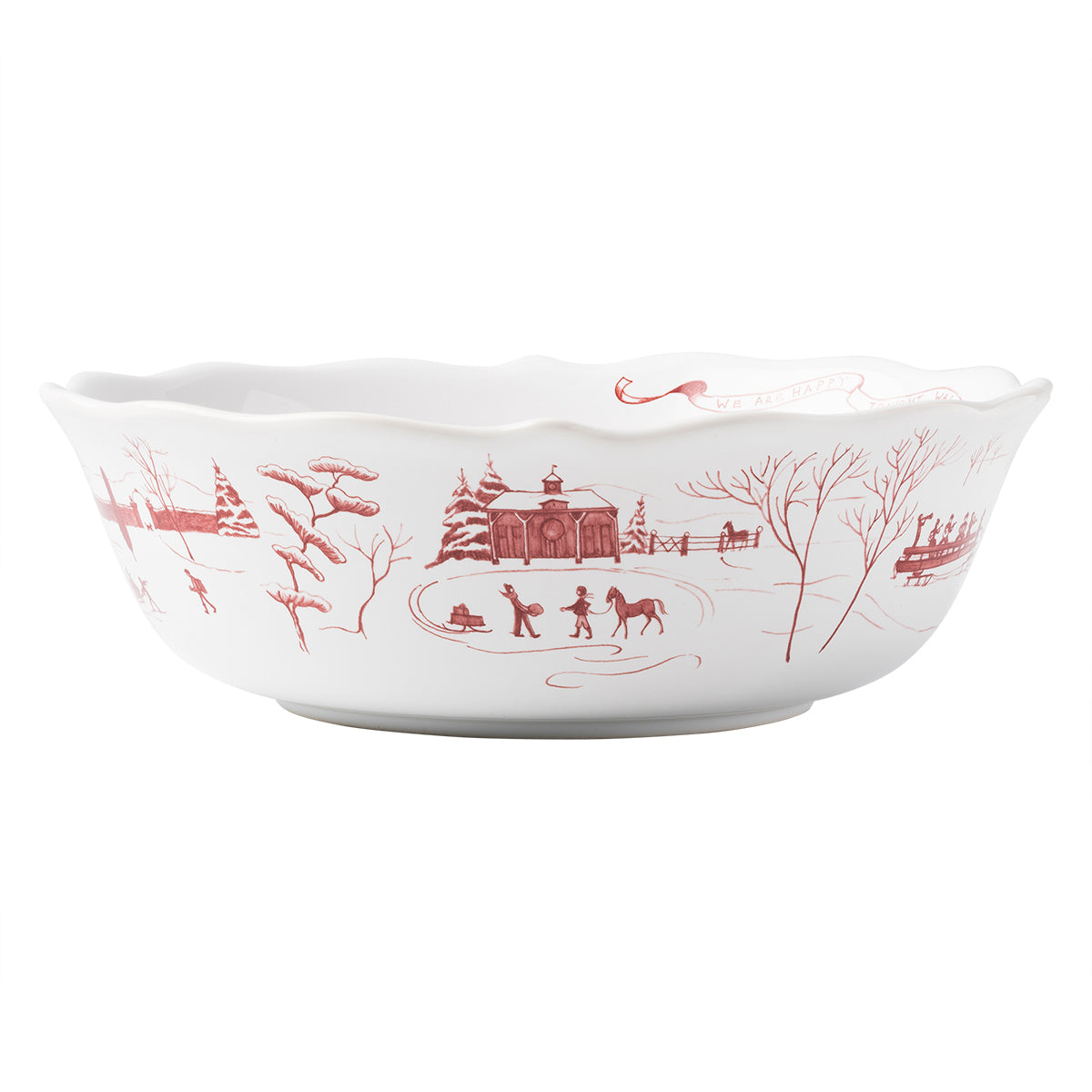 Juliska Country Estate Winter Frolic Ruby 10" Serving Bowl - Thumbnail 4
