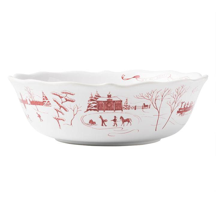 Juliska Country Estate Winter Frolic Ruby Serving Bowl, 10"