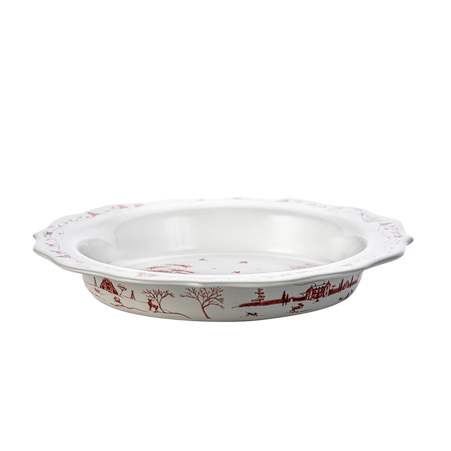 Juliska Country Estate Winter Frolic Ruby Pie Dish