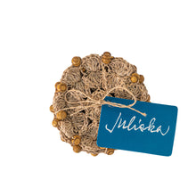 Load image into Gallery viewer, Juliska Macrame Natural Coaster Set
