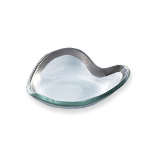 Annieglass Heart Bowl, Small Platinum