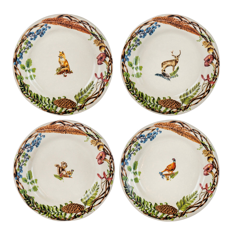 juliska forest walk cafe au lait plate assorted plate set