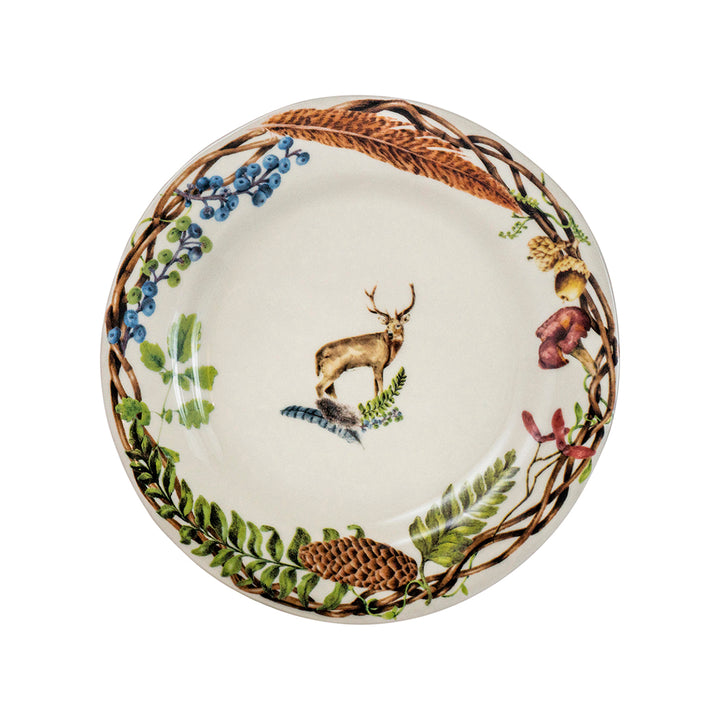 juliska forest walk cafe au lait plate stag