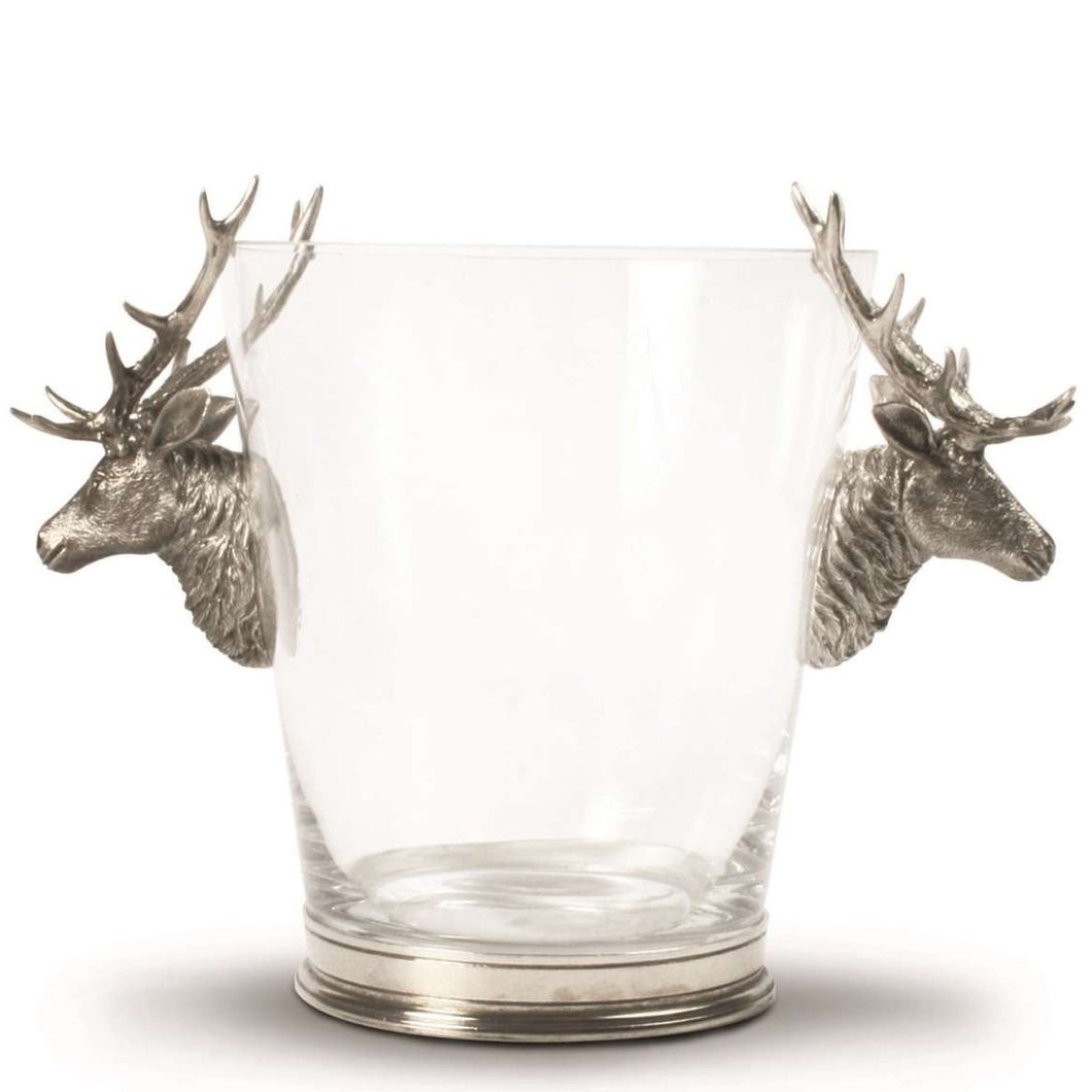 Pewter Deer Head Ice Bucket