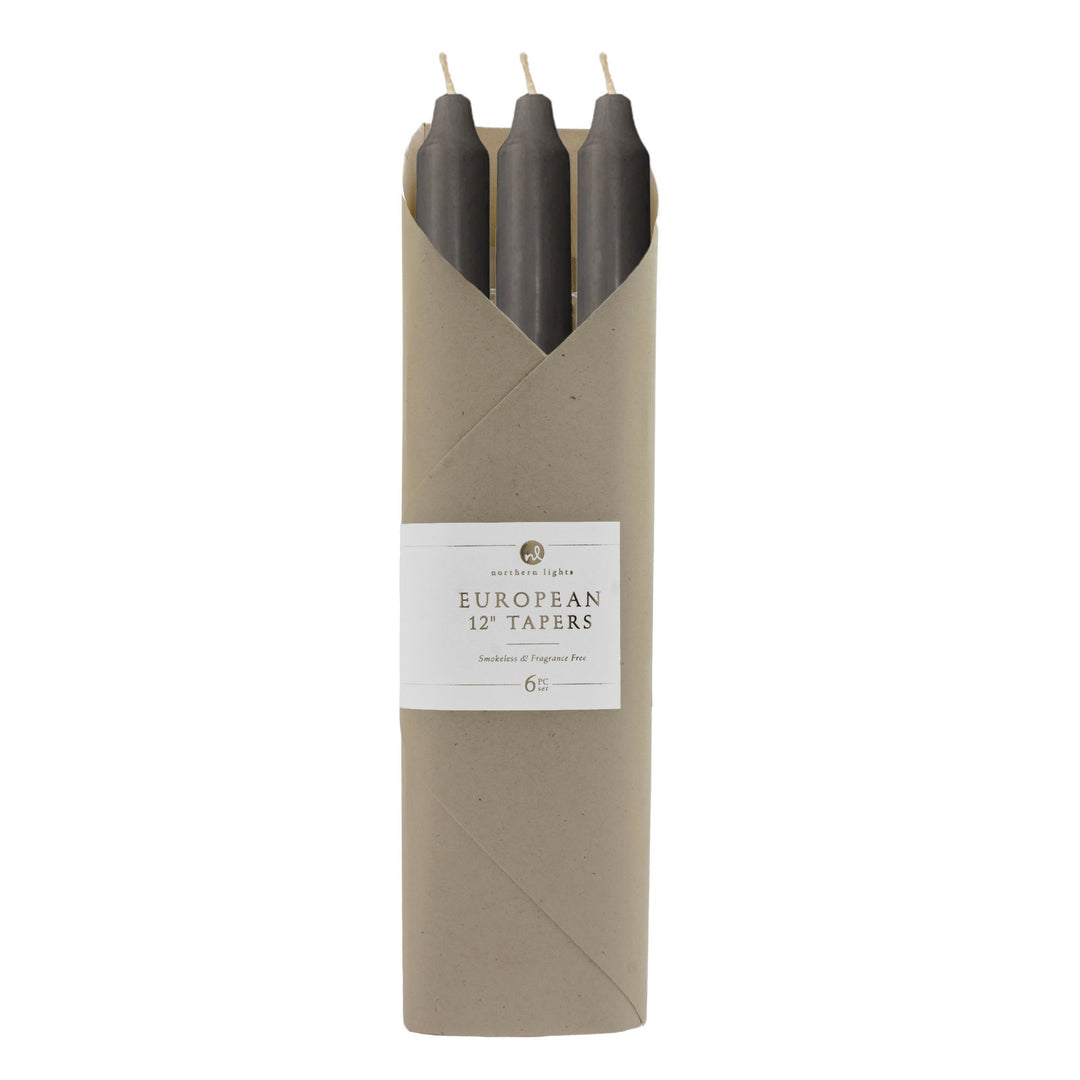 Graphite 12" Taper Candles